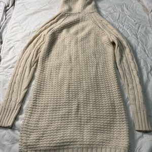 cream colored sweater dress